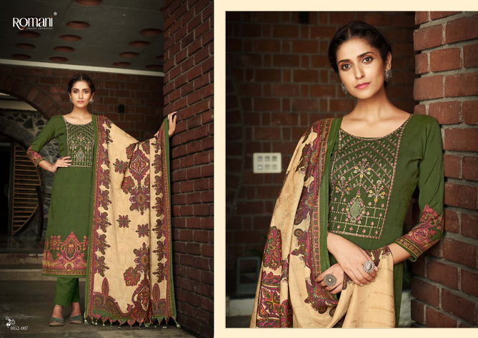 Romani Gulmarg Casual Wear Wollen Pashmina Wholesale Dress Material Collection